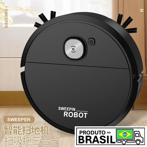 Robô Varredor/Aspirador de Pó Automatico 3 em 1 Limpeza Doméstica Inteligente