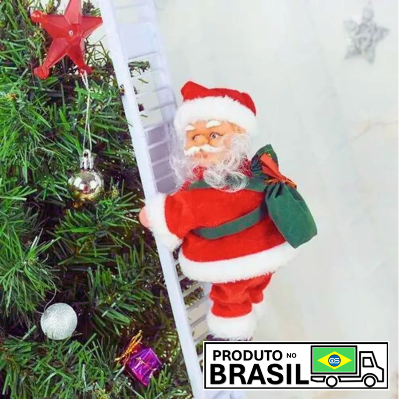 Papai Noel musical Sobe e Desce escadas Boneco