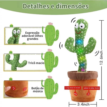 Cacto Dançante Falante Interativo