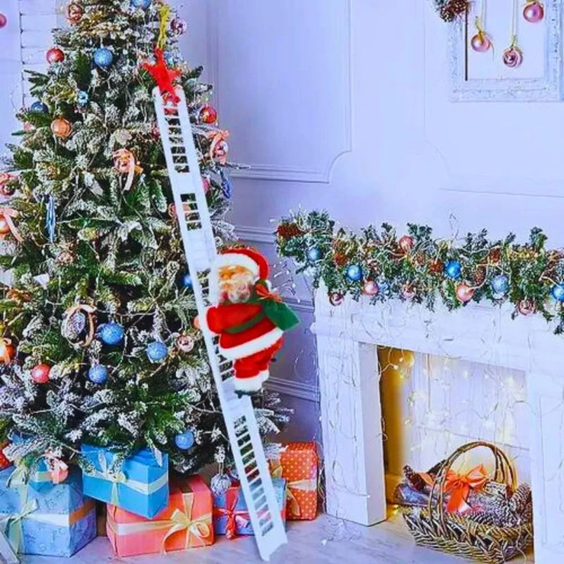 Papai Noel musical Sobe e Desce escadas Boneco